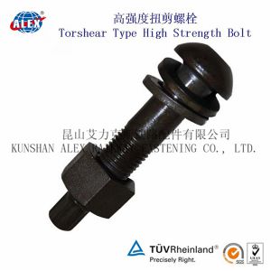 High tensile Torshear bolt with safty nut and washer